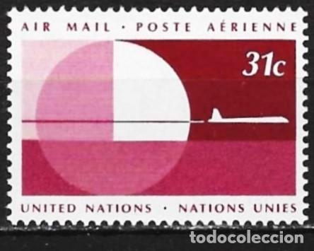 Sellos: Naciones Unidas (Nueva York) 1977 - Mi 310 - YT A 23 - Avi&oacute;n - MNH** ( A&eacute;reo )