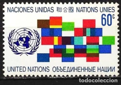 Sellos: Naciones Unidas (Nueva York) 1971 - Mi 239 - YT 216 - Banderas de los Estados - MNH**