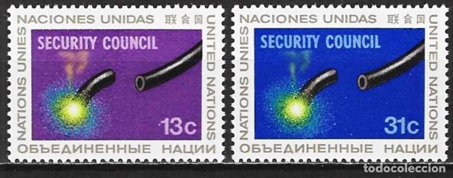 Sellos: Naciones Unidas (Nueva York) 1977 - Mi 307 y 308 - YT 277 y 278 - MNH**