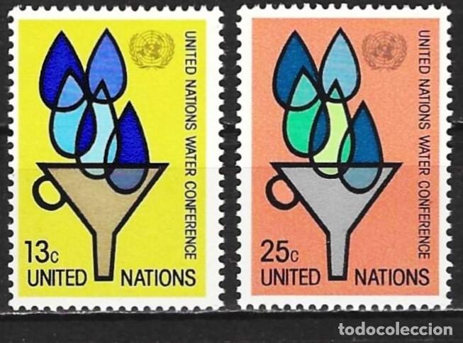 Sellos: Naciones Unidas (Nueva York) 1977 - Mi 305 y 306 - YT 275 y 276 - Conferencia - MNH**