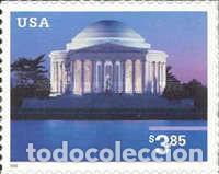 Sellos: ESTADOS UNIDOS, 2002 SW3743 ''Memorial Jefferson. Adhesivo''./ Nuevos, sin fijasellos, MNH.