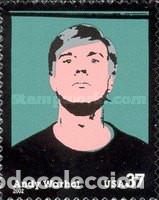 Sellos: ESTADOS UNIDOS, 2002 SW3745 ''Andy Warhol, Artista pl&aacute;stico. Adhesi''./ Nuevos, sin fijasellos, MNH.