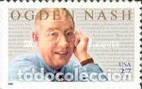 Sellos: ESTADOS UNIDOS, 2002 SW3752 &rdquo;Ogden Nash, Poeta. Adhesivo''./ Nuevos, sin fijasellos, MNH.