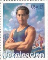 Sellos: ESTADOS UNIDOS, 2002 SW3753 &rdquo;Duke Kahanamoku, Surfista. Adhesivo''./ Nuevos, sin fijasellos, MNH.