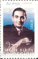 Sellos: ESTADOS UNIDOS, 2002 SW3762 &rdquo;Irving Berlin, Compositor. Adhesivo&rdquo;./ Nuevos, sin fijasellos, MNH.