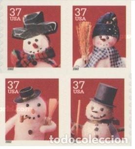 Sellos: ESTADOS UNIDOS, 2002 SW3830/33BL4 &rdquo;Navidad: imagen ampliada&rdquo;./ Nuevos, sin fijasellos, MNH.