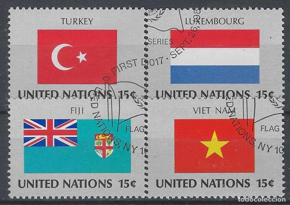 Sellos: NACIONES UNIDAS NUEVA YORK 1980 - BANDERAS, S.COMPLETA - USADOS