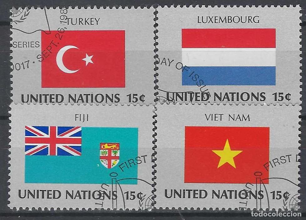 Sellos: NACIONES UNIDAS NUEVA YORK 1980 - BANDERAS, S.COMPLETA - USADOS