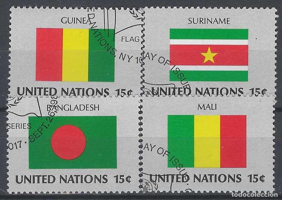 Sellos: NACIONES UNIDAS NUEVA YORK 1980 - BANDERAS, S.COMPLETA - USADOS