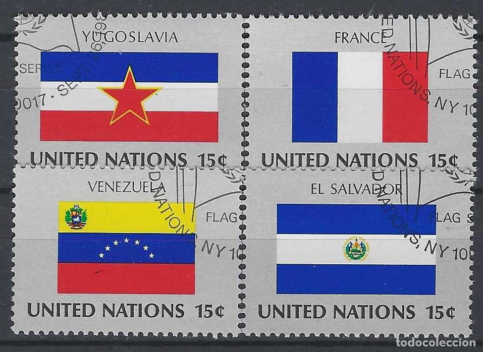Sellos: NACIONES UNIDAS NUEVA YORK 1980 - BANDERAS, S.COMPLETA - USADOS