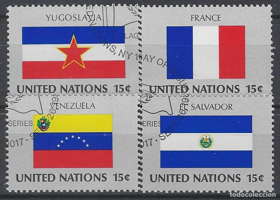 Sellos: NACIONES UNIDAS NUEVA YORK 1980 - BANDERAS, S.COMPLETA - USADOS