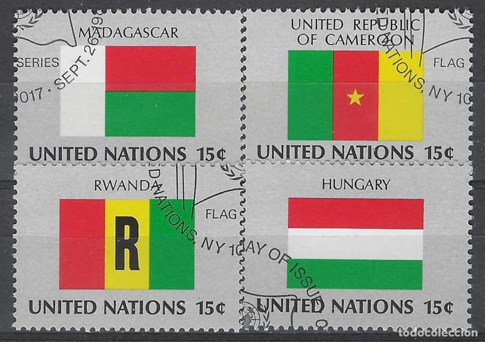 Sellos: NACIONES UNIDAS NUEVA YORK 1980 - BANDERAS, S.COMPLETA - USADOS