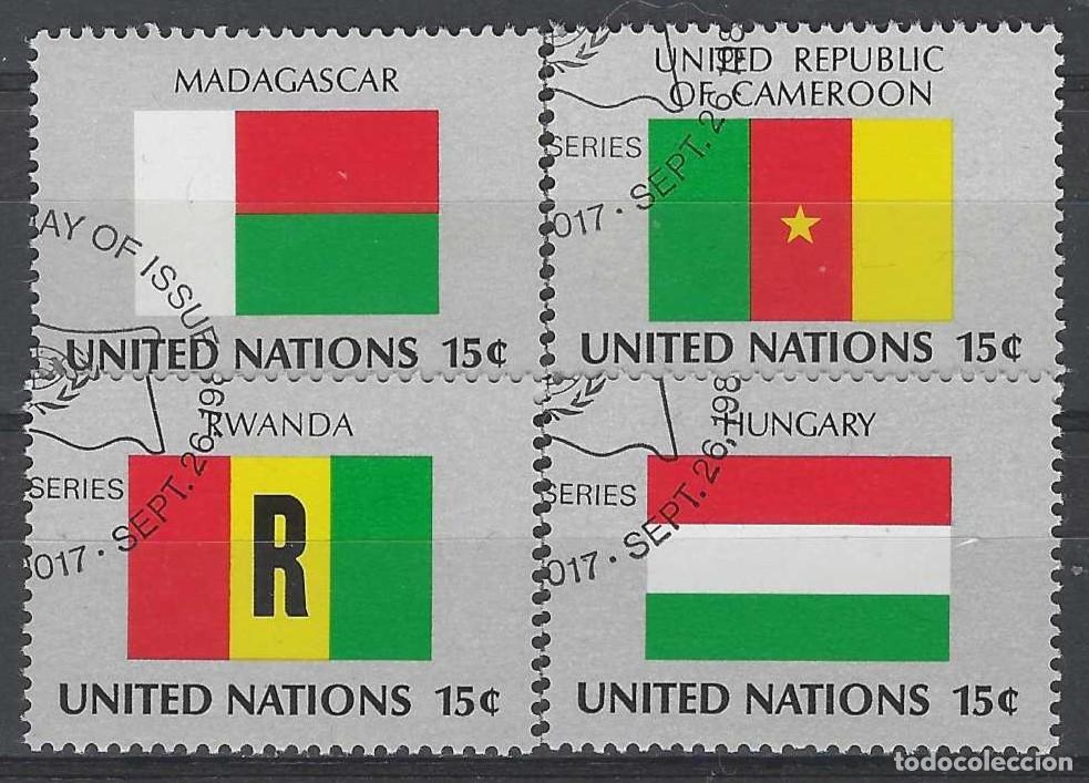 Sellos: NACIONES UNIDAS NUEVA YORK 1980 - BANDERAS, S.COMPLETA - USADOS
