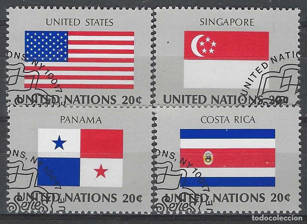 Sellos: NACIONES UNIDAS NUEVA YORK 1981 - BANDERAS, S.COMPLETA - USADOS