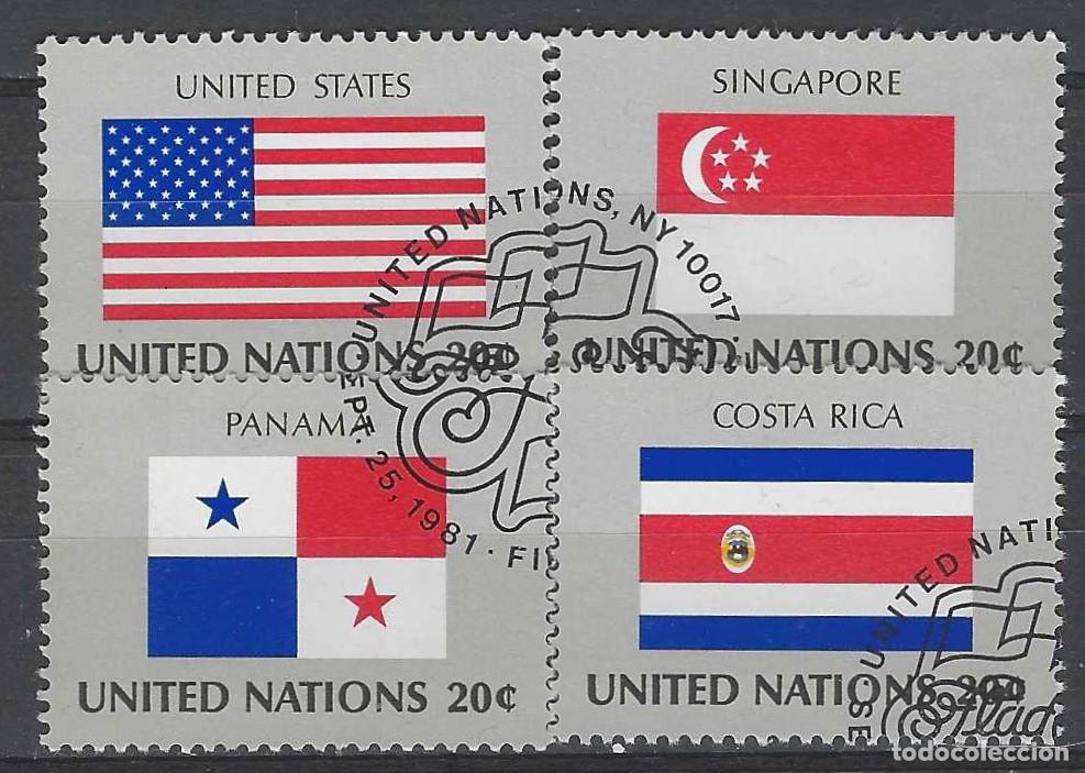 Sellos: NACIONES UNIDAS NUEVA YORK 1981 - BANDERAS, S.COMPLETA - USADOS