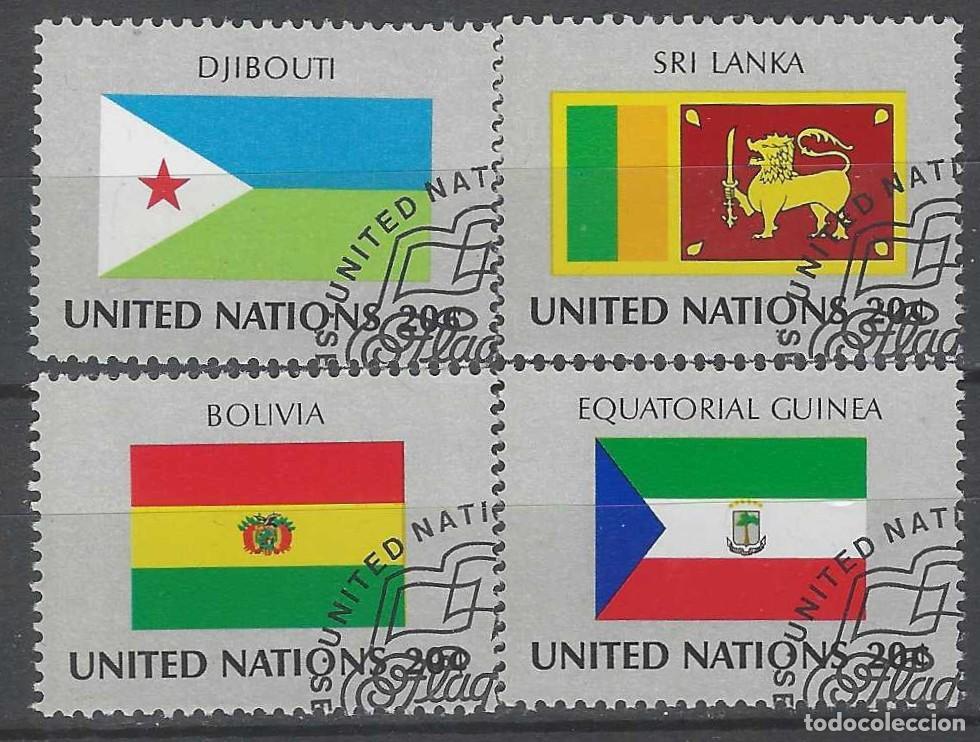 Sellos: NACIONES UNIDAS NUEVA YORK 1981 - BANDERAS, S.COMPLETA - USADOS