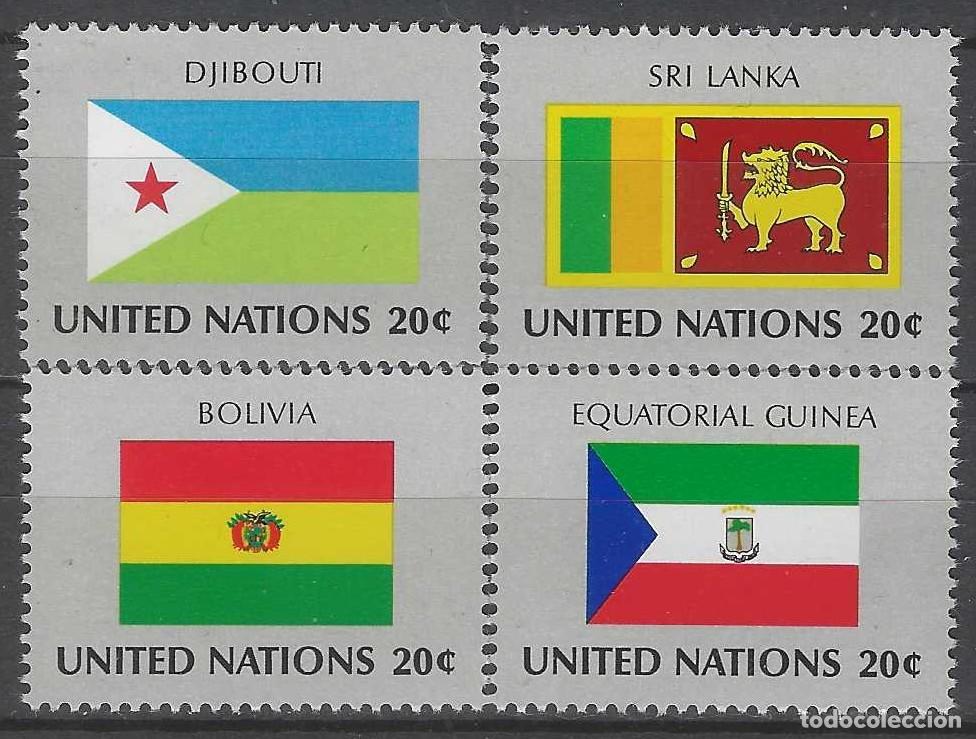 Sellos: NACIONES UNIDAS NUEVA YORK 1980 - BANDERAS, S.COMPLETA - MNH**
