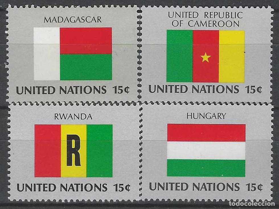 Sellos: NACIONES UNIDAS NUEVA YORK 1980 - BANDERAS, S.COMPLETA - MNH**