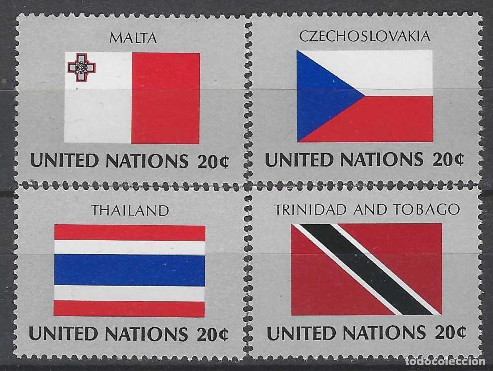 Sellos: NACIONES UNIDAS NUEVA YORK 1981 - BANDERAS, S.COMPLETA - MNH**