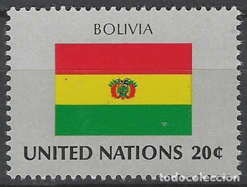 Sellos: NACIONES UNIDAS NUEVA YORK 1981 - BANDERAS, BOL&Iacute;VIA - MNH**
