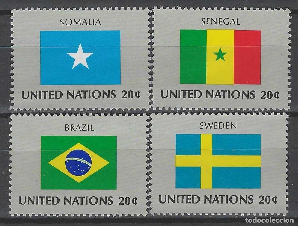 Sellos: NACIONES UNIDAS NUEVA YORK 1983 - BANDERAS, S.COMPLETA - MSG