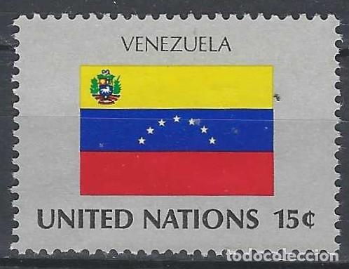 Sellos: NACIONES UNIDAS NUEVA YORK 1980 - BANDERAS, VENEZUELA - MSG