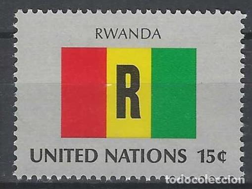 Sellos: NACIONES UNIDAS NUEVA YORK 1980 - BANDERAS, RUANDA - MSG