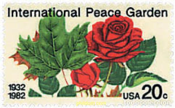 Sellos: 98744 MNH ESTADOS UNIDOS 1982 50 ANIVERSARIO DEL JARDIN INTERNACIONAL DE LA PAZ