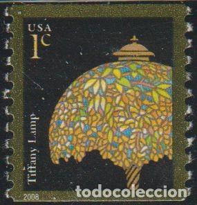 Sellos: USA 2008 Scott 3758A Sello * Lampara Tiffany Michel 4377 Yvert 4045 s/g Estados Unidos United States