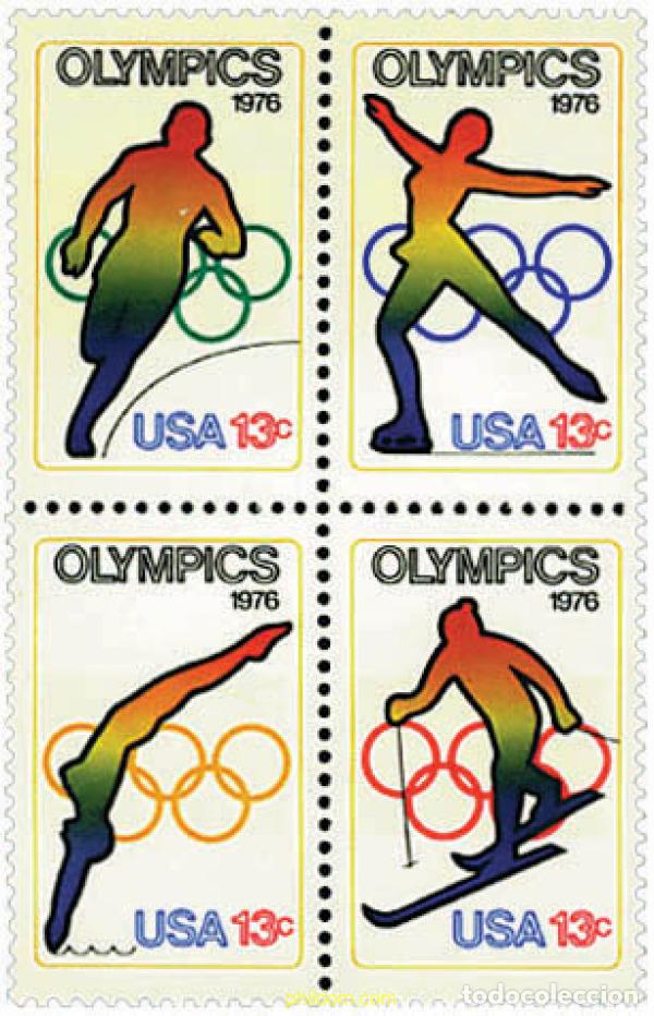 Sellos: 5098 MNH ESTADOS UNIDOS 1976 21 JUEGOS OLIMPICOS VERANO MONTREAL 1976. - 12 JUEGOS OLIMPICOS INVIER