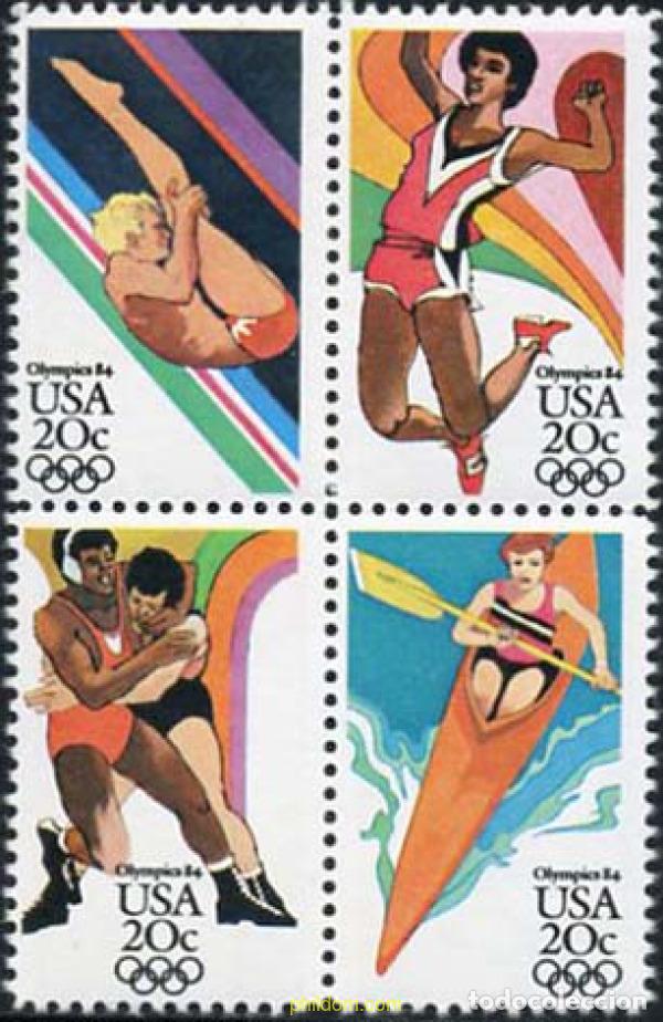 Sellos: 134880 MNH ESTADOS UNIDOS 1984 23 JUEGOS OLIMPICOS VERANO LOS ANGELES 1984