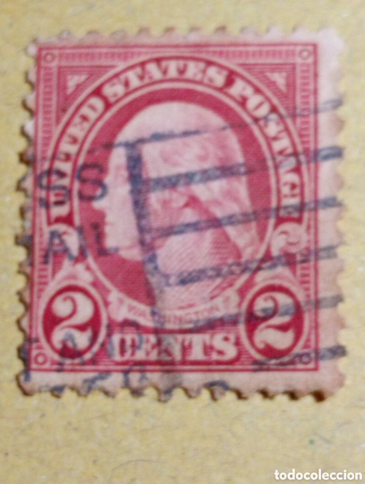 Timbres: SELLO STAMP ESTADOS UNIDOS U.S.A. PRESIDENT GEORGE WASHINGTON 2 CENTS ROJO R1