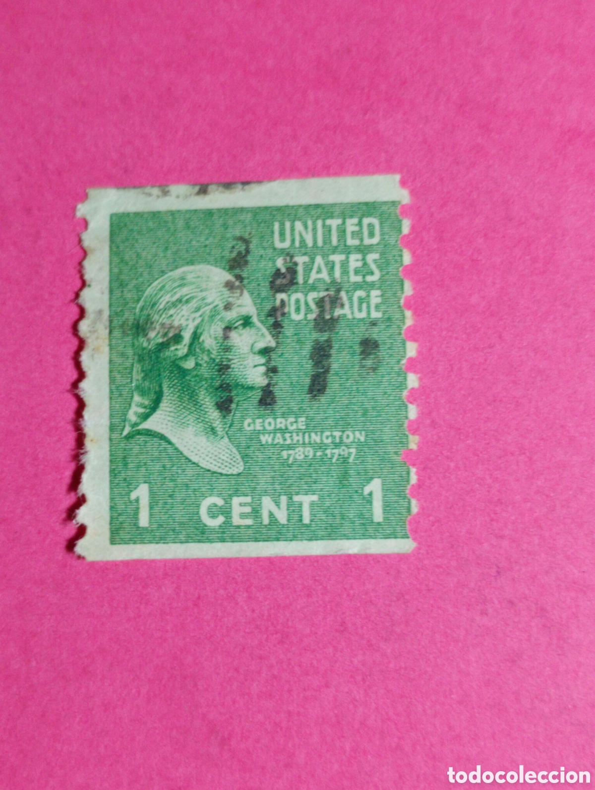 Sellos: SELLO STAMP ESTADOS UNIDOS U.S.A. PRESIDENT GEORGE WASHINGTON 1 CENT VERDE GREEN R3