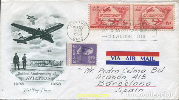 Sellos: 654733 MNH ESTADOS UNIDOS 1953 50 ANIVERSARIO DE LA AVIACION AMERICANA