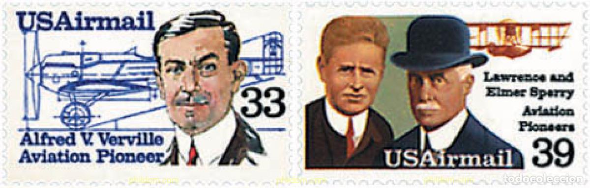 Sellos: 86851 MNH ESTADOS UNIDOS 1985 PIONEROS DE LA AVIACION