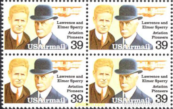 Sellos: 640862 MNH ESTADOS UNIDOS 1985 PIONEROS DE LA AVIACION