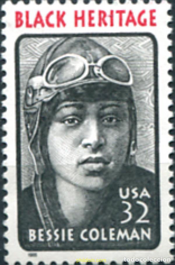 Sellos: 86888 MNH ESTADOS UNIDOS 1995 PIONEROS DE LA AVIACION.Bessie Coleman