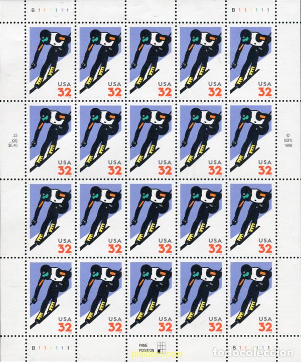 Sellos: 357758 MNH ESTADOS UNIDOS 1998 ESQUI ALPINO