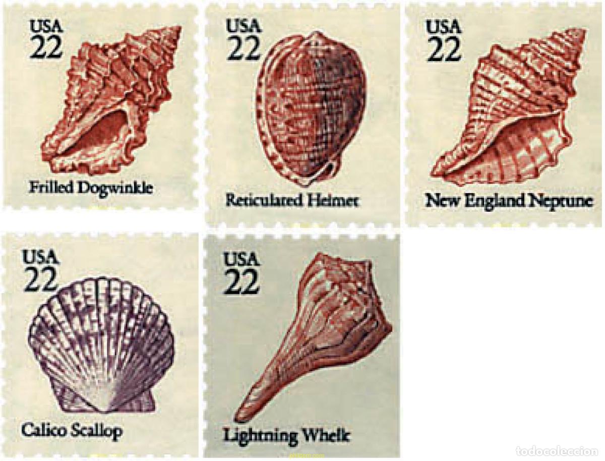 Sellos: 86857 MNH ESTADOS UNIDOS 1985 CONCHAS