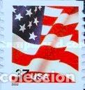 Sellos: ESTADOS UNIDOS, 2002 SW3698 &rdquo;Bandera, 37 USA&rdquo;. Dent. 9 3/4 de ruleta, rollo, adhesivo. MNH.