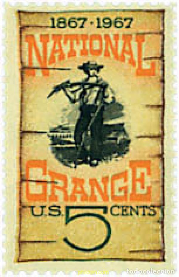 Sellos: 59496 MNH ESTADOS UNIDOS 1967 CENTENARIO DE LA FEDERACION AGRICOLA