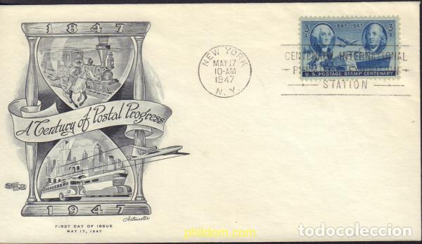 Sellos: 577522 USED ESTADOS UNIDOS 1947 CENTENARIO DEL SELLO