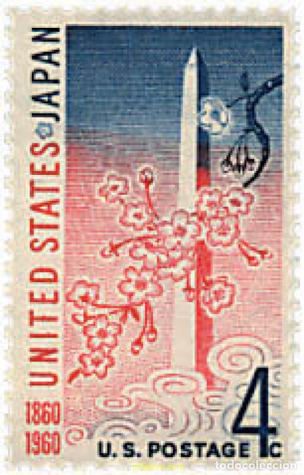 Sellos: 88739 MNH ESTADOS UNIDOS 1960 CENTENARIO DEL TRATADO COMERCIAL ESTADOS UNIDOS-JAPON