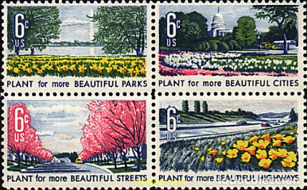 Sellos: 6625 MNH ESTADOS UNIDOS 1969 EMBELLECER AMERICA