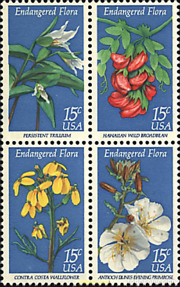 Sellos: 4886 MNH ESTADOS UNIDOS 1979 FLORES PROTEGIDAS