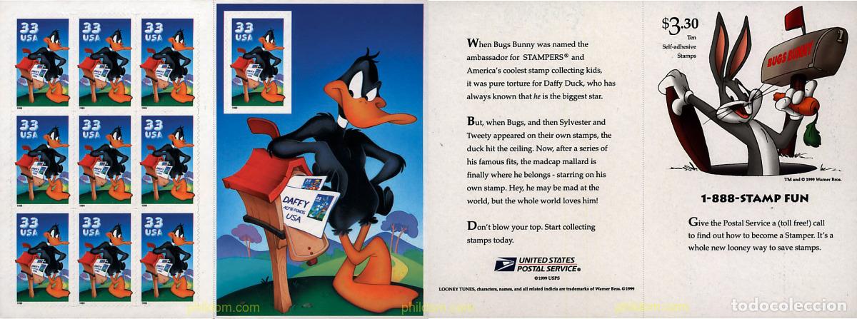 Sellos: 2683 MNH ESTADOS UNIDOS 1999 DAFFY DUCK DE LA WARNERS BROS