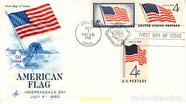Sellos: 789637 MNH ESTADOS UNIDOS 1960 BANDERA DE 50 ESTRELLAS