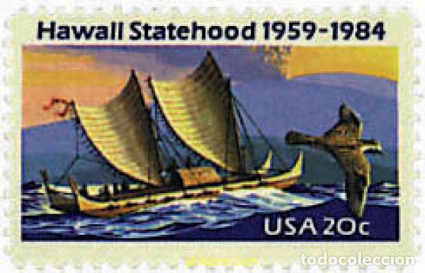 Sellos: 33014 MNH ESTADOS UNIDOS 1984 25 ANIVERSARIO DE HAWAI COMO ESTADO DE LA UNION