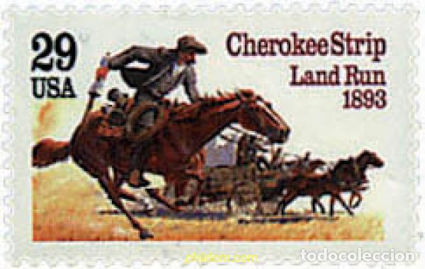Sellos: 30190 MNH ESTADOS UNIDOS 1993 100 ANIVERSARIO DEL CHEROKEE STRIP LAND RUN
