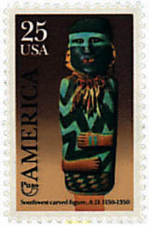 Sellos: 209225 MNH ESTADOS UNIDOS 1989 AMERICA-UPAEP 1989 - PUEBLOS PRECOLOMBIANOS, USOS Y COSTUMBRES
